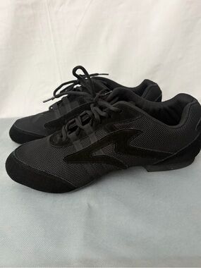 Sansha Men’s Black Suede Mesh Jazz Sneakers Size 17M Dance Shoes Excellent(B226)